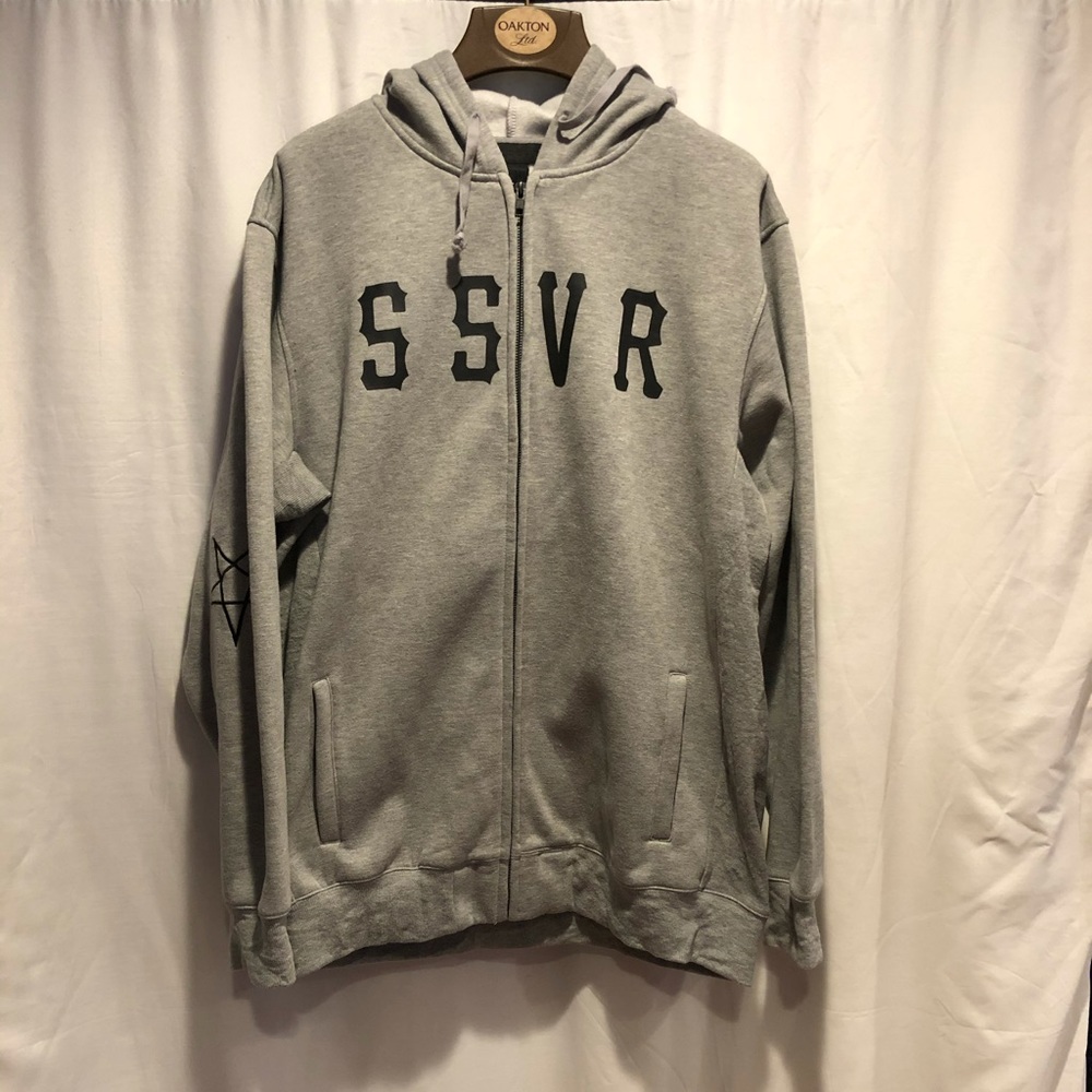 SSUR XXL Grey Zip Up Hoodie
